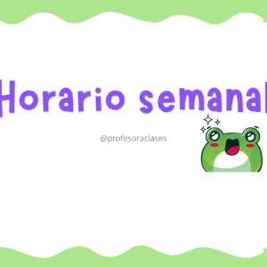 Horario semanal Diseño Rana