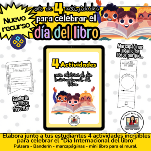 Actividades Día del Libro para Colorear y Escribir