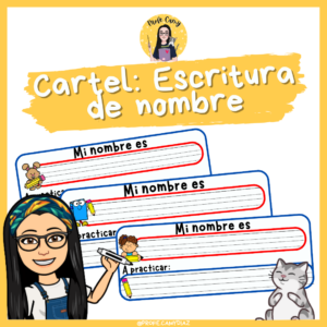 Cartel: Escritura de nombre