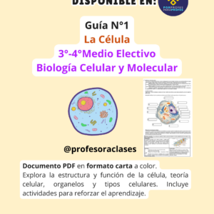 Guía N°1 de “La Célula” 3°-4°Medio Biología Celular y Molecular