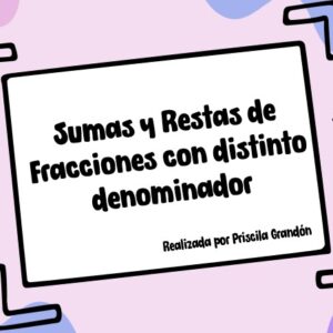 Ppt comprender sumas y restas de fracciones con distinto denominador