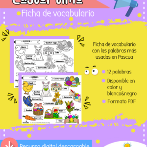 Ficha de Vocabulario - Pascua / Easter Vocabulary Sheet