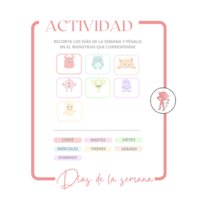 Días de la Semana con Monstruos de Colores