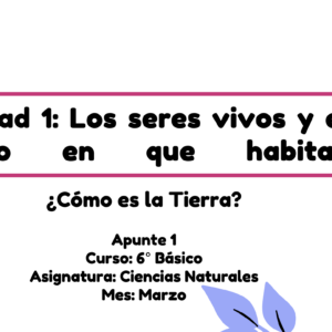 Apunte: ¿Cómo es la Tierra? - 6° Básico