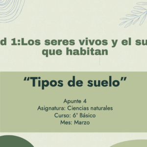 Apunte: Tipos de suelo - 6° Básico