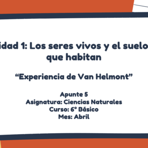 Apunte 6° Básico: Experiencia de Van Helmont
