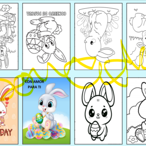 mini libro conejo de pascua