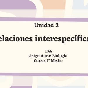 Apunte Biología 1° Medio: Relaciones Interespecíficas.