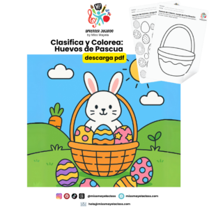 Clasifica y Colorea: Huevos de Pascua | actividad de Pascua