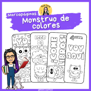 Marcapáginas: Monstruo de colores