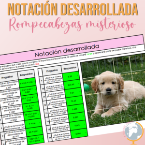 Decimales en notación desarrollada rompecabezas misterioso