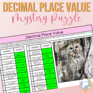 Decimal Place Value Mystery Puzzle