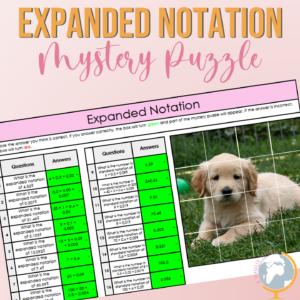 Decimals in Expanded Notation Mystery Puzzle