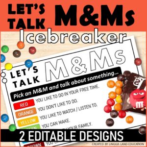 Juego Rompehielo en Inglés M&M Icebraker editable