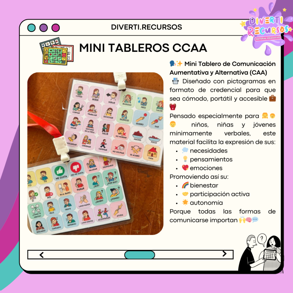 Credenciales comunicación alternativa aumentativa