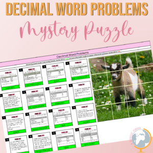 Decimal Word Problems Mystery Puzzle