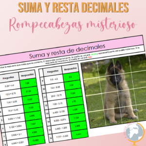 Add and Subtract Decimals Mystery Puzzle