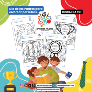 Día de los Padres para colorear por letras