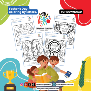 Father's Day coloring by letters