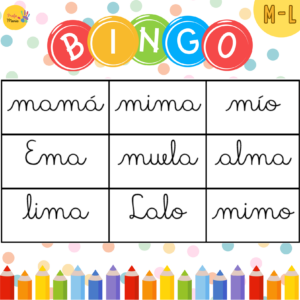 Bingo de consonantes L y M - MANUSCRITA