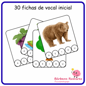 Fichas de sonido vocálico inicial