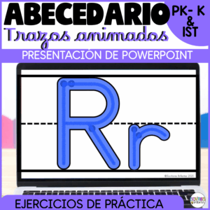 Alfabeto - Trazo de alfabeto animado en PowerPoint - Handwriting Practice Slides