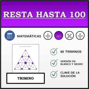 Trimino | Resta hasta 100 | Actividad Matemática