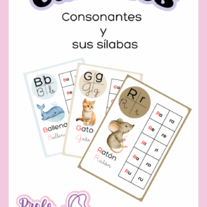 Carteles de consonantes y sus silabas