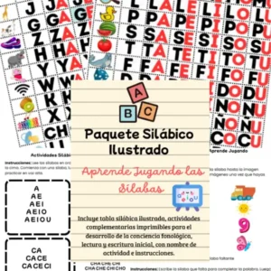 Paquete Silábico Ilustrado – Aprende Jugando las Sílabas
