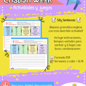 Silly Sentences - English Week Activities and Games