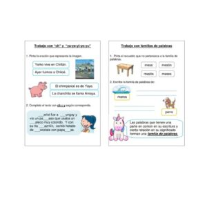 Guía de síntesis: Trabajo con Ch, ya, ye, yi, yo, yu.
