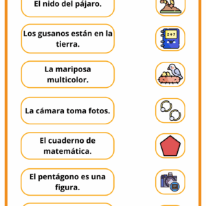 Lectura de oraciones M-P-L-S-T-N-D-F-C (ca-co-cu/ce-ci)-Q-R-G(ga-go-gu)
